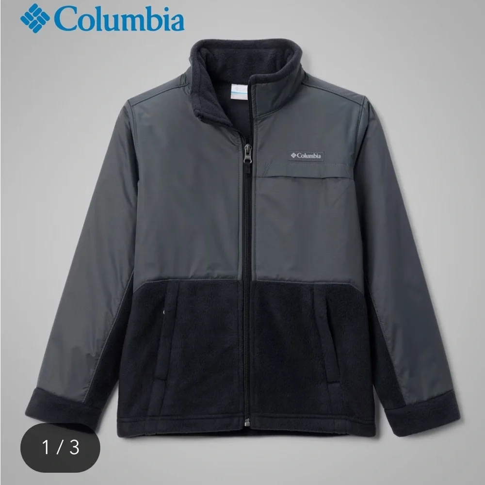 Columbia Boys' Steens Mt™ Overlay Fleece Jacket boys size youth M 10-12